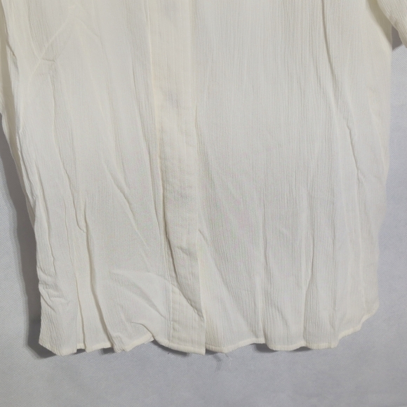 Vintage Evan Picone Sport Sz L White Casual Button Down Shirt - Picture 4 of 8